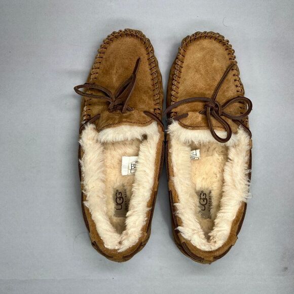 UGG Dakota Slipper Women's Size 8 Chestnut Suede Shearling Slip On Shoes - Picture 9 of 12